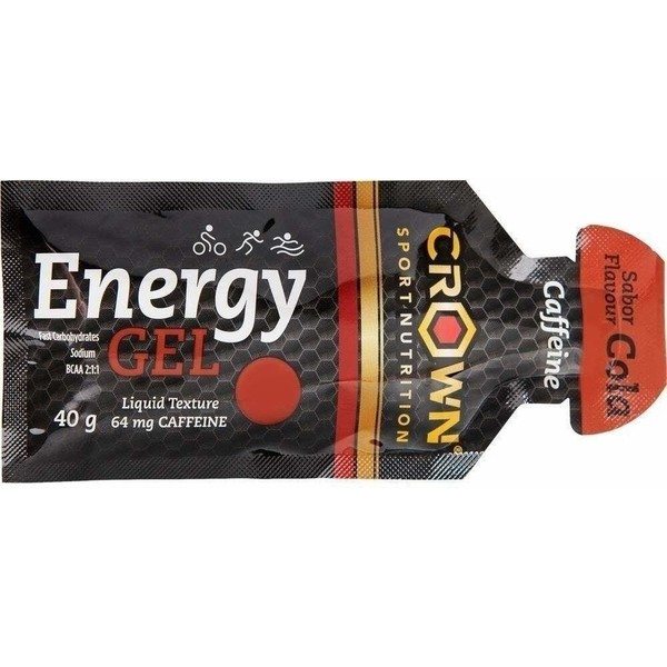 Crown Sport Nutrition Energy Gel 1 x 40g - Gel Energético Técnico Con Extra De Sodio, Aminoácidos Y Textura Líquida. Sin Alérgenos