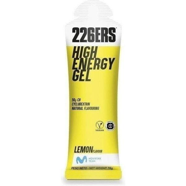 226ERS HIGH ENERGY GEL - 1 Gel x 60 Ml - Gel Energetico Senza Caffeina - Senza Glutine, Vegano / 50 Gr di Carboidrati
