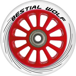 Bestial Wolf Rueda Plástico Pilot Red White 100mm - Unisex