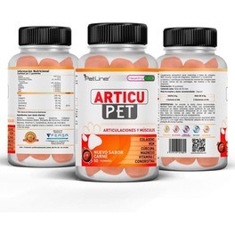 Healthy Fusion Antiinflamatorio para perros y gatos, Con colágeno, cúrcuma, condroitina y magnesio para recuperar su energía y movilidad, Combate el dolor y la inflamación, 50 unidades sin azúcar