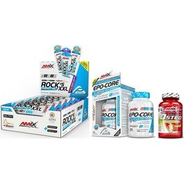 Pack REGALO Amix Performance Energy Gel Rock´s! XXL 24 geles x 65 gr + Epo-Core VO2 Max 120 caps + Osteo Anagenesis 30 caps