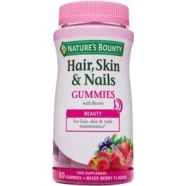 Nature's Bounty Gummies Pelo Piel Uñas Con Biotina 60 Ud