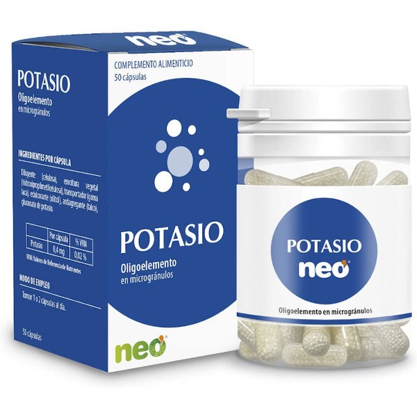Neo - Potassium - 50 Cápsulas - Suplemento Alimentar para Melhorar a Eliminação de Líquidos e Fortalecer os Músculos