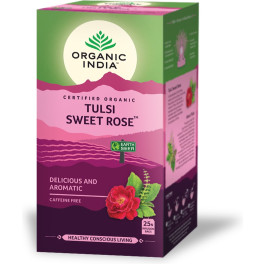 Organic India Infusión Tulsi Sweet Rose (rosa Dulce) Bio 25 Sobres