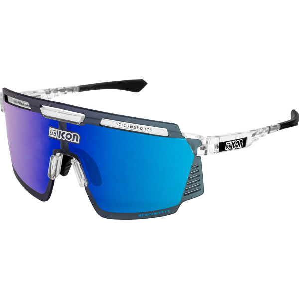 Scicon Sports Aerowatt Gafas De Sol Deportivas (cristal Lucido / Azul Espejo)