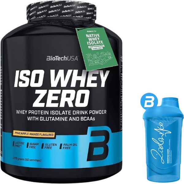 Confezione REGALO Edizione Limitata BioTechUSA Iso Whey Zero 2270 gr + Shaker Ed. Rodrygo 600 Ml