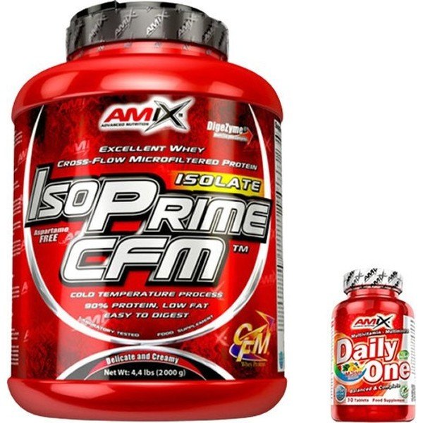 GESCHENKPACKUNG Amix IsoPrime CFM Isolate Protein 2 Kg + Daily One 30 Kapseln