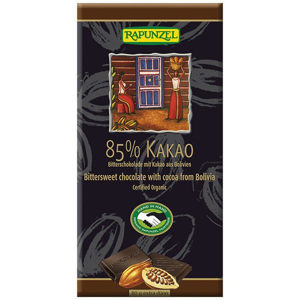 Raiponce Tablette Chocolat 85% Cacao Raiponce 80g