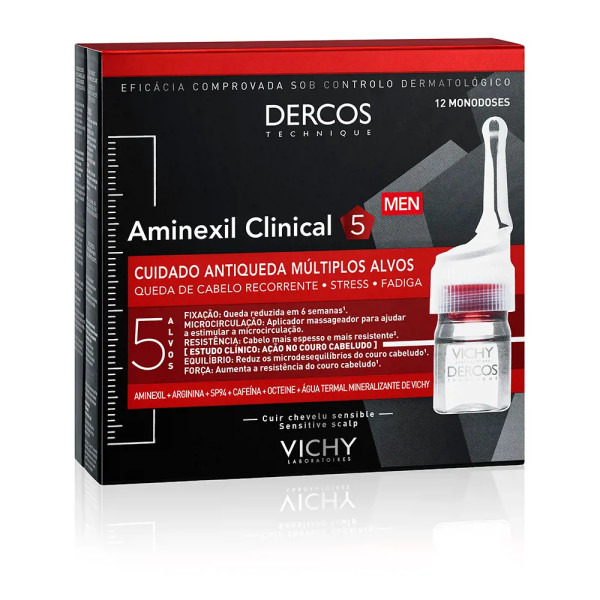 Vichy Dercos Aminexil Clinical 5 Homme 12 Monodoses Hombre