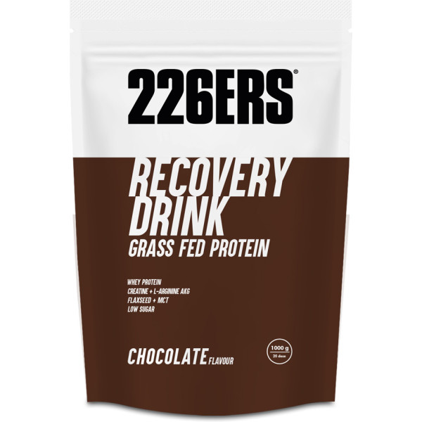 226ERS RECOVERY DRINK 1 KG - Frullato per il recupero muscolare senza glutine - A basso contenuto di zucchero / a basso contenuto di zuccheri - WHEY Milk Whey Protein - Creatina e MCT - Ideale dopo l'esercizio