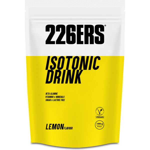 226ERS ISOTONIC DRINK 1 KG – Glutenfreies isotonisches Getränk – Vegan – Zuckerfrei / Zuckerfrei – Mit Amylopektin, Beta Alanin, Mineralsalzen und Vitaminen – Intensives Training und Hydration