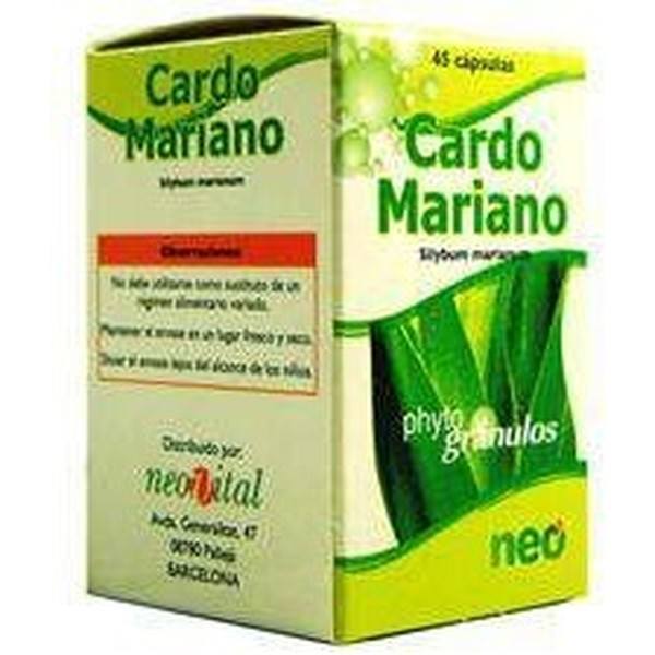 Neo - Extracto de Semillas de Cardo Mariano 200 mg - 45 Cápsulas - Mejora la Eliminación de Toxinas 