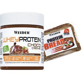 Pack Weider NutProtein Choco Spread Crunchy 250 gr + Protein Bread - Pan Proteico 5 Rebanadas (250 gr) Pack Weider NutProtein Choco Spread Crunchy 250 gr + Protein Bread - Pan Proteico 5 Rebanadas (250 gr)