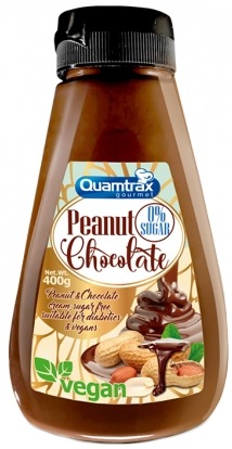 Quamtrax Cream Peanut & Chocolate 0% Sugar 400 gr Quamtrax Cream Peanut & Chocolate 0% Sugar 400 gr