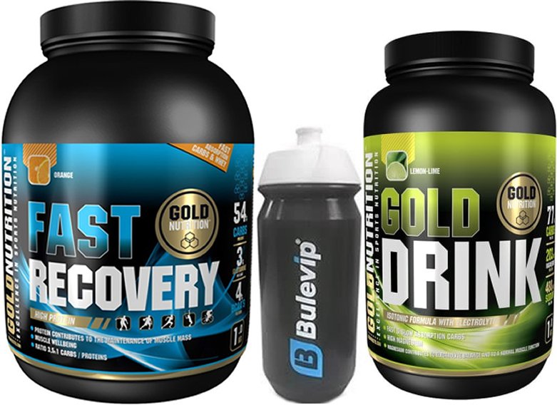 Pack Gold Nutrition Gold Drink 1 kg + Fast Recovery 1 kg + Bidon 800 ml Pack Gold Nutrition Gold Drink 1 kg + Fast Recovery 1 kg + Bidon 800 ml