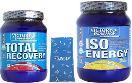 Pack Victory Endurance Total Recovery 750 gr + Iso Energy (Isotonico) 900 gr + Braga de Cuello Azul Pack Victory Endurance Total Recovery 750 gr + Iso Energy (Isotonico) 900 gr + Braga de Cuello Azul