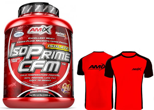 Pack Amix IsoPrime CFM Isolate 2 kg + Camiseta Runfit Limit Roja-Negra Pack Amix IsoPrime CFM Isolate 2 kg + Camiseta Runfit Limit Roja-Negra