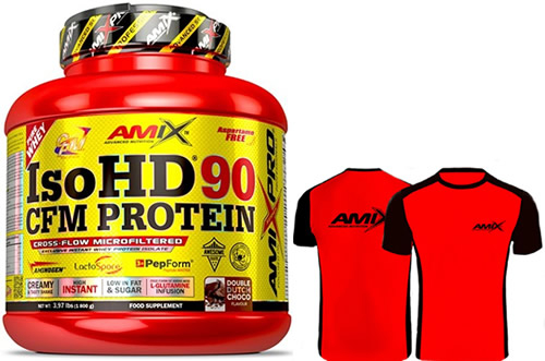 Pack Amix Pro Iso HD CFM Protein 90 1800 gr + Camiseta Runfit Limit Roja-Negra Pack Amix Pro Iso HD CFM Protein 90 1800 gr + Camiseta Runfit Limit Roja-Negra