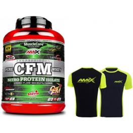 Pack Amix MuscleCore CFM Nitro Protein Isolate 2 kg + Camiseta Runfit Limit Negro-Amarillo Pack Amix MuscleCore CFM Nitro Protein Isolate 2 kg + Camiseta Runfit Limit Negro-Amarillo