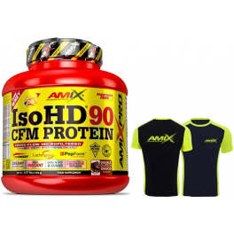 Pack Amix Pro Iso HD CFM Protein 90 1800 gr + Camiseta Runfit Limit Negro-Amarillo Pack Amix Pro Iso HD CFM Protein 90 1800 gr + Camiseta Runfit Limit Negro-Amarillo