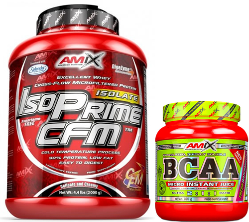 Pack Amix IsoPrime CFM Isolate 2 kg + BCAA Micro Instant Juice 300 gr Pack Amix IsoPrime CFM Isolate 2 kg + BCAA Micro Instant Juice 300 gr