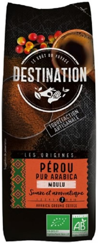 Destination Cafe Perou - Pur Arabica Moulu 250 gr Destination Cafe Perou - Pur Arabica Moulu 250 gr