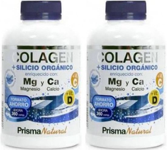 Pack Prisma Natural Colageno + Silicio Organico 2 botes x 360 comp Pack Prisma Natural Colageno + Silicio Organico 2 botes x 360 comp