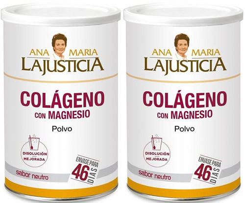 Pack Ana Maria LaJusticia Colágeno con Magnesio 2 botes x 350 gr Pack Ana Maria LaJusticia Colágeno con Magnesio 2 botes x 350 gr