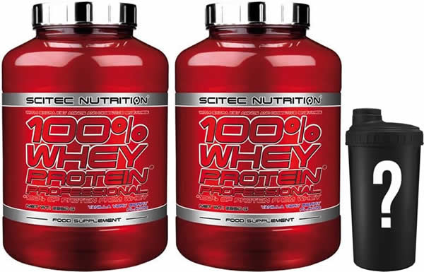 Pack Scitec Nutrition 100% Whey protein Professional 2 botes x 2,35 kg Pack Scitec Nutrition 100% Whey protein Professional 2 botes x 2,35 kg