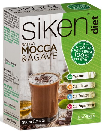 Siken Diet Batido de Mocca y Agave 5 sobres x 20 gr Siken Diet Batido de Mocca y Agave 5 sobres x 20 gr
