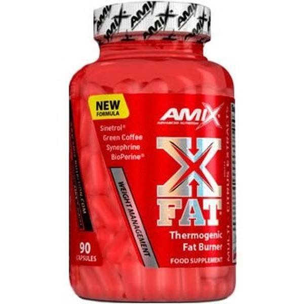 Amix X-Fat Thermogenic 90 Kapseln Thermogenic Supplement - Enthält Guarana und Koffein.