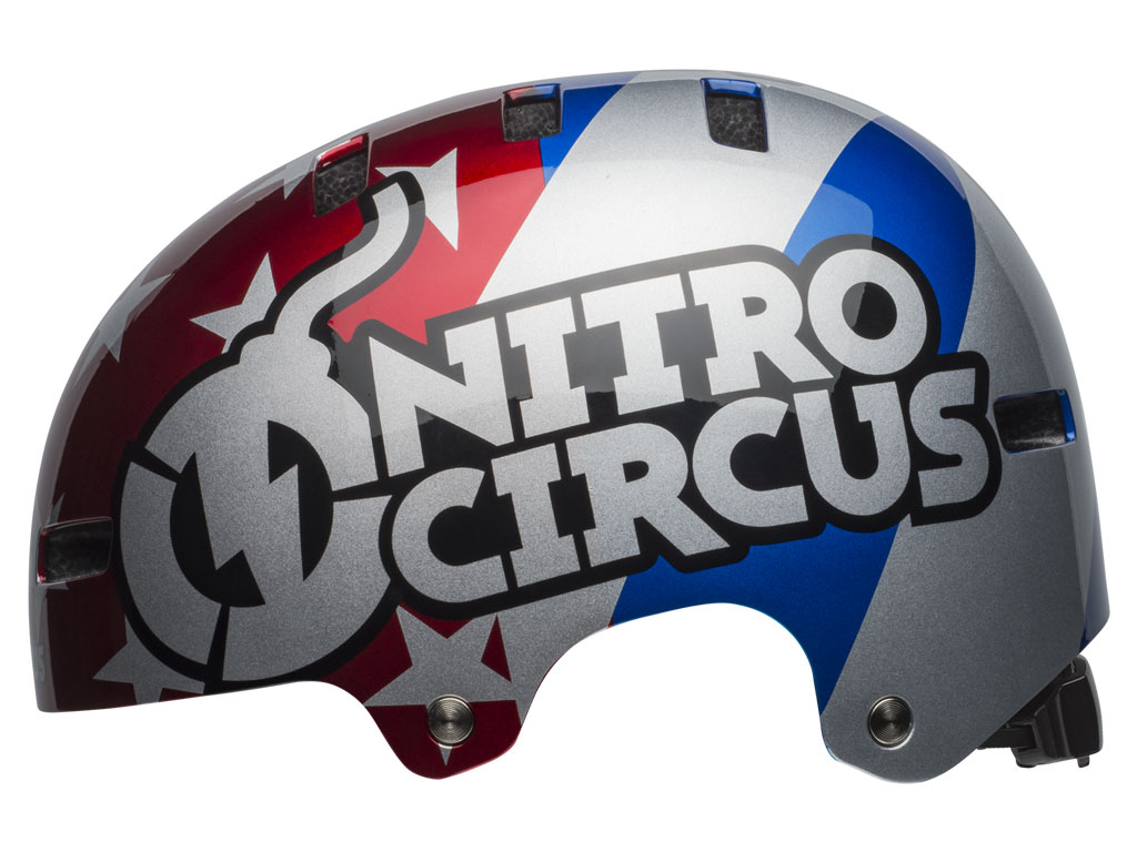 Bell Local 2019 Silver Blue/red Nitro Circus S Bell Local 2019 Silver Blue/red Nitro Circus S