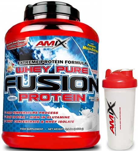 Pack Amix Whey Pure Fusion 2,3 kg + Shaker Mezclador - 600 ml Pack Amix Whey Pure Fusion 2,3 kg + Shaker Mezclador - 600 ml