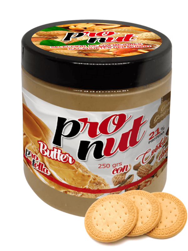 Protella Pronut Crema de Cacahuete con Galleta 250 gr Protella Pronut Crema de Cacahuete con Galleta 250 gr