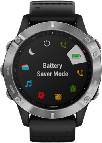 Garmin Fenix 6 Plata con Correa Negra Garmin Fenix 6 Plata con Correa Negra