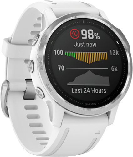 Garmin Fenix 6S Plata-Blanco con Correa Blanca Garmin Fenix 6S Plata-Blanco con Correa Blanca