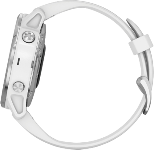 Garmin Fenix 6S Plata-Blanco con Correa Blanca Garmin Fenix 6S Plata-Blanco con Correa Blanca