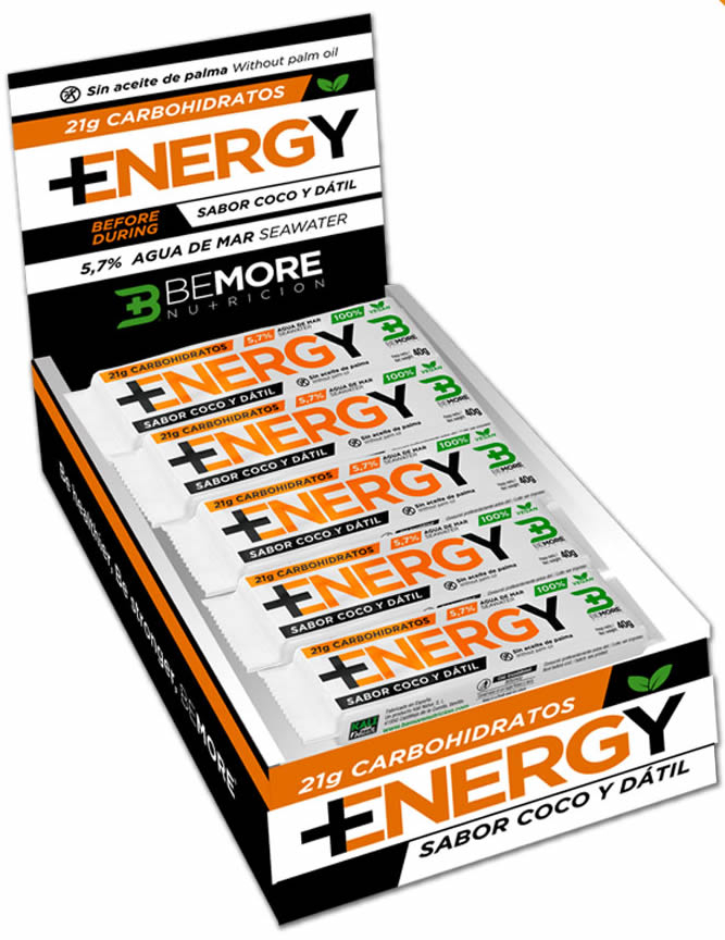 Bemore Nutricion +Energy Barrita Energética 18 barritas x 40 gr Bemore Nutricion +Energy Barrita Energética 18 barritas x 40 gr