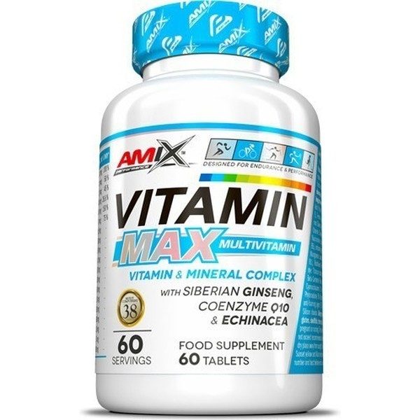 Amix Performance VitaMax Multivitamin 60 Tabletas - Contiene Vitaminas y Minerales / Complejo Vitamínico Completo