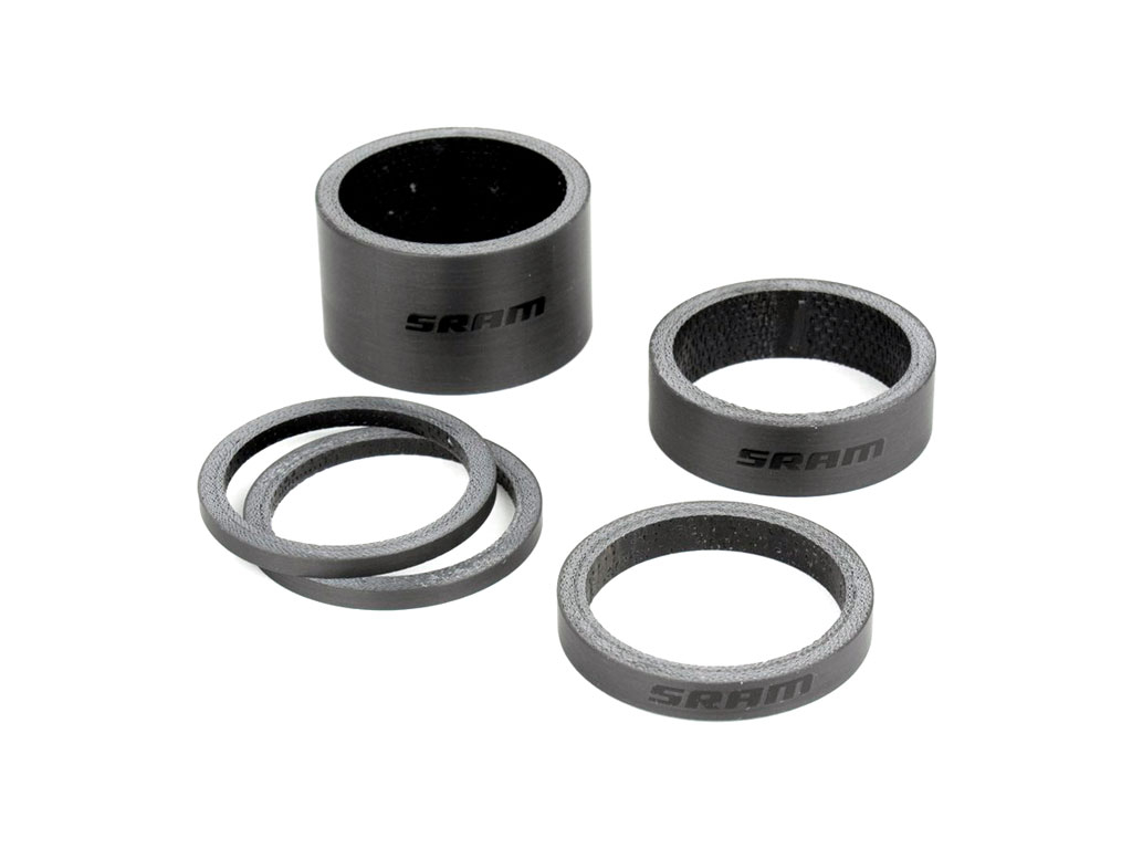 Rockshox Kit Espaciador Horquilla Carbon (2.5mm X 2, 5mm X 1, 10mm X 1, 20mm X 1) Logo Sram Negro Rockshox Kit Espaciador Horquilla Carbon (2.5mm X 2, 5mm X 1, 10mm X 1, 20mm X 1) Logo Sram Negro