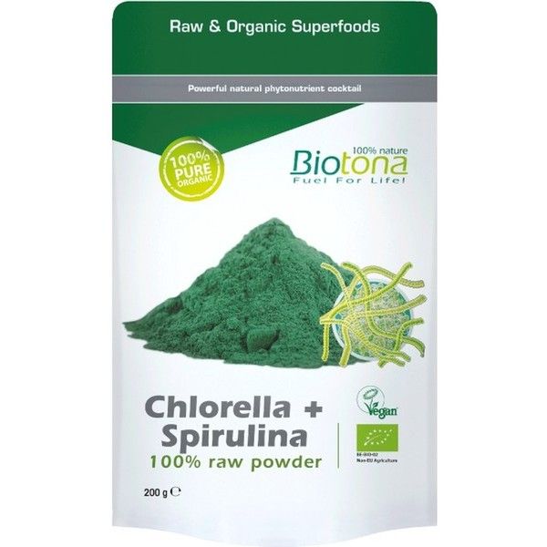 Biotona Chlorella + Spirulina Cruda 200 G