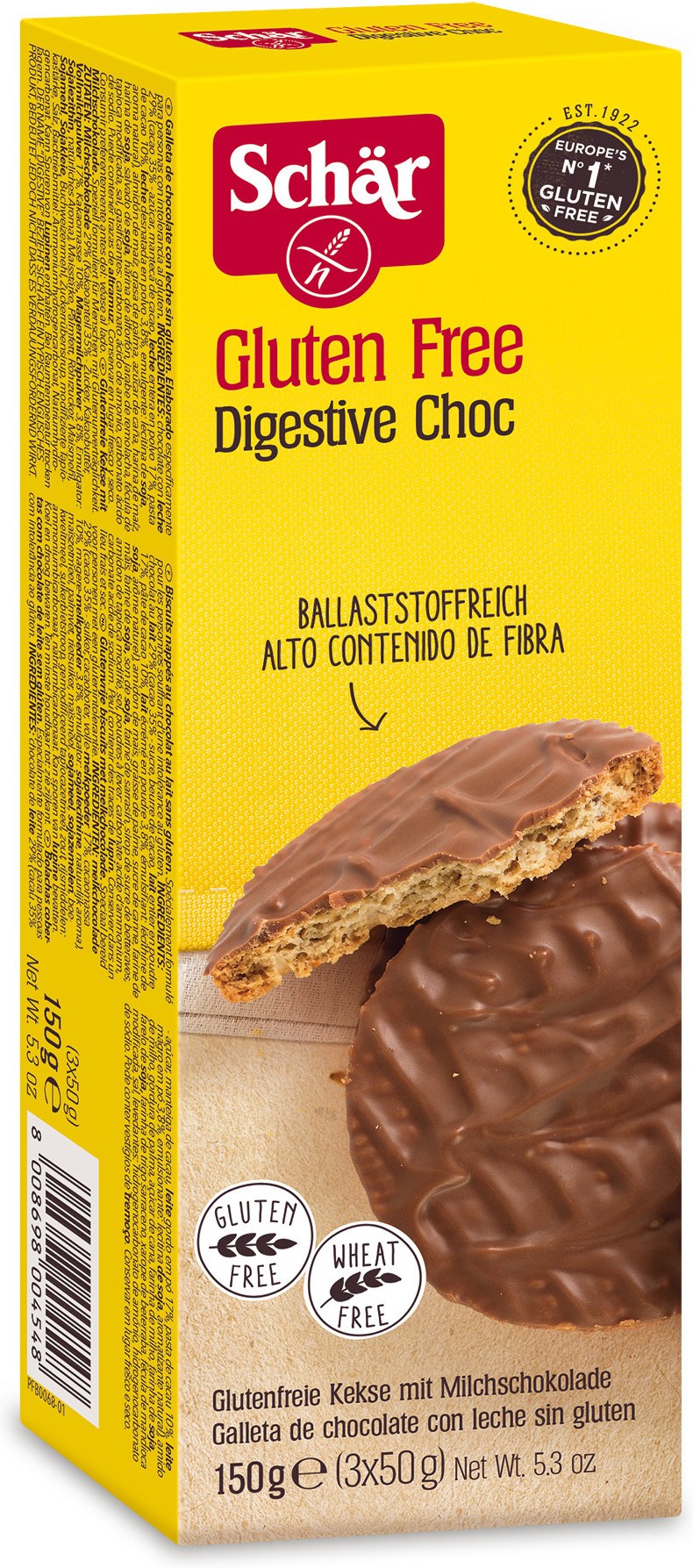 Dr. Schar Digestive Choc 150g Dr. Schar Digestive Choc 150g
