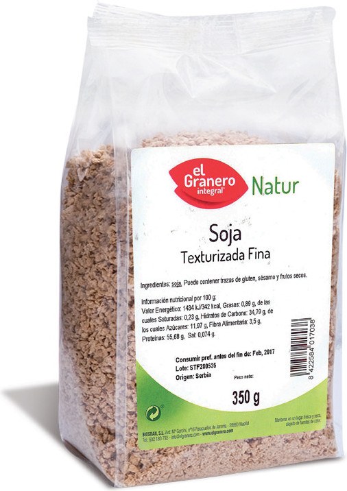 El Granero Integral Soja Texturizada Fina 350 Gr El Granero Integral Soja Texturizada Fina 350 Gr