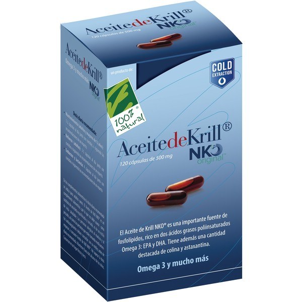 100% Natural Aceite De Krill Nko 120 Capsulas De 500 Mg