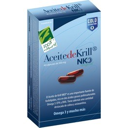 100% Natural Aceite De Krill Nko 40 Cap De 500 Mg