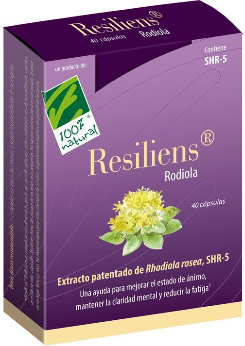 100% Natural Resiliens Rhodiola. 40 Cap 100% Natural Resiliens Rhodiola. 40 Cap