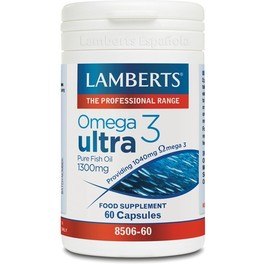 Lamberts Omega 3 Ultra. Aceite De Pescado Puro 1300mg 60