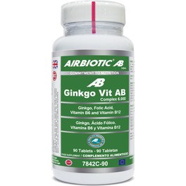 Airbiotic Ginkgo-vit Ab Complex 6000 Con Acid 90 Tabletas