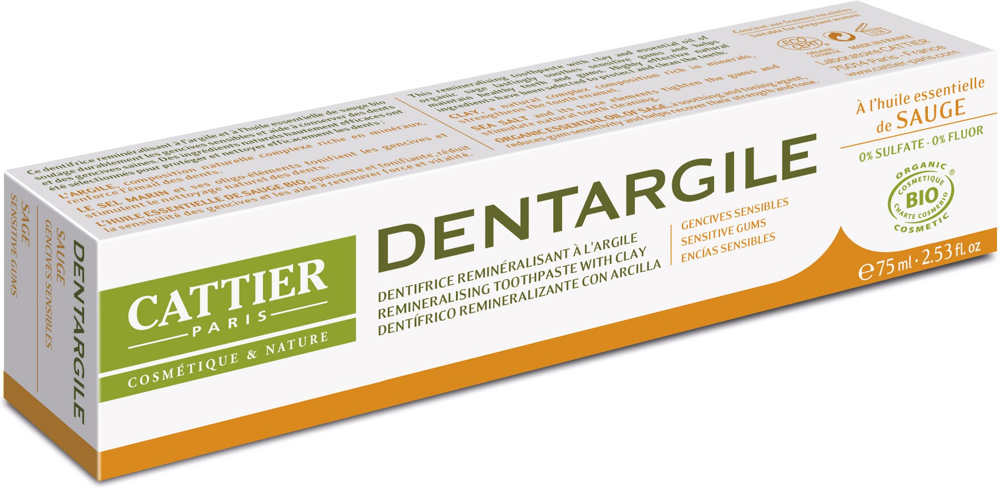 Cattier Dentifrico Dentargile Salvia 75 Ml Cattier Dentifrico Dentargile Salvia 75 Ml