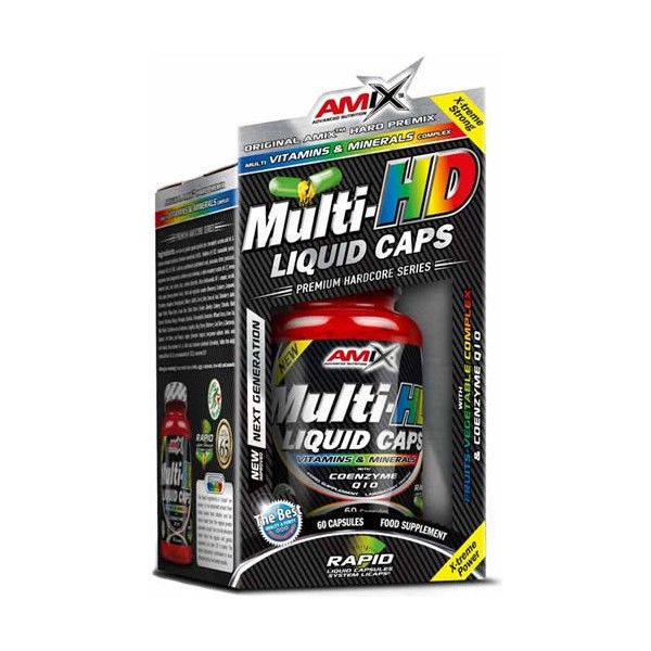 Amix Multi-HD Liquid Caps 60 caps - Multivitaminesupplement verrijkt met groenten en fruit + bevat co-enzym Q10